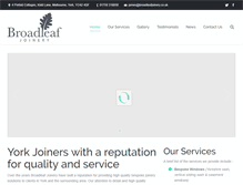 Tablet Screenshot of broadleafjoinery.com